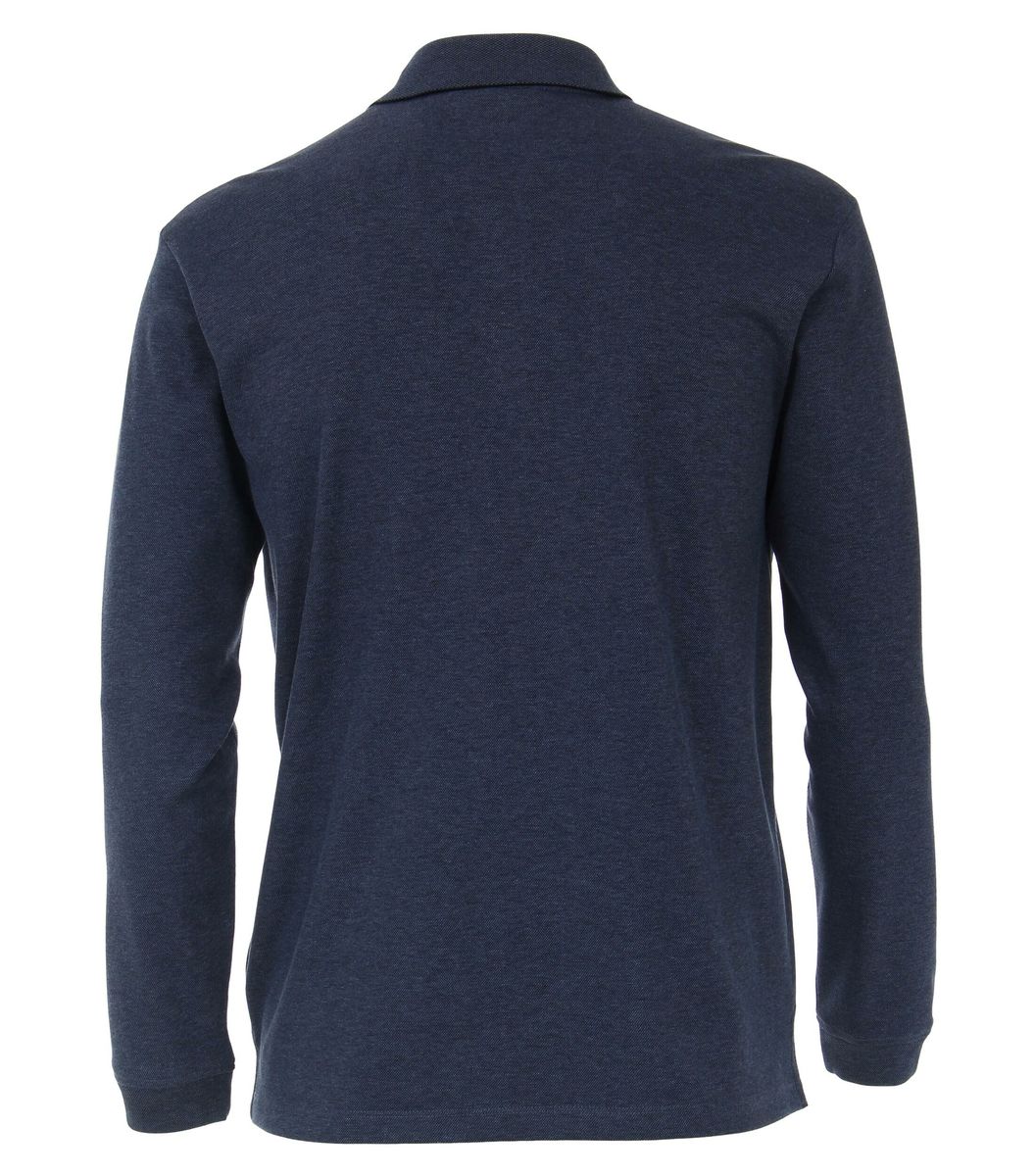 Klassisches Langarm-Jersey-Poloshirt