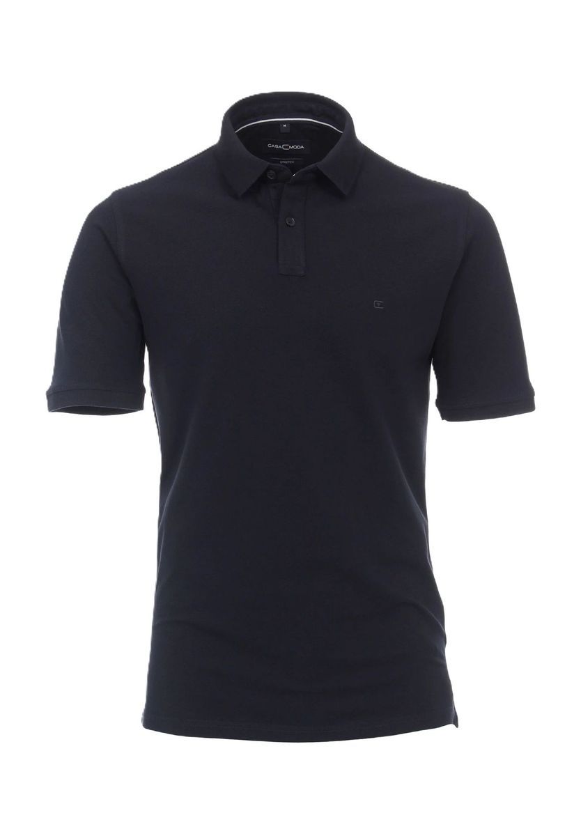 Uni Marineblau Baumwollmischung Poloshirt