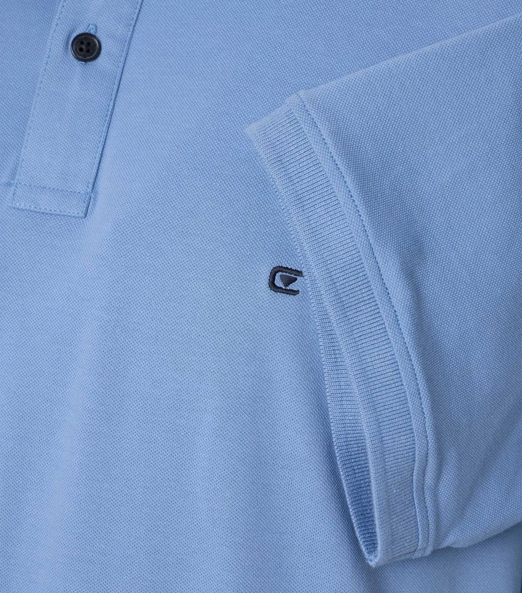 Uni Marineblau Baumwollmischung Poloshirt