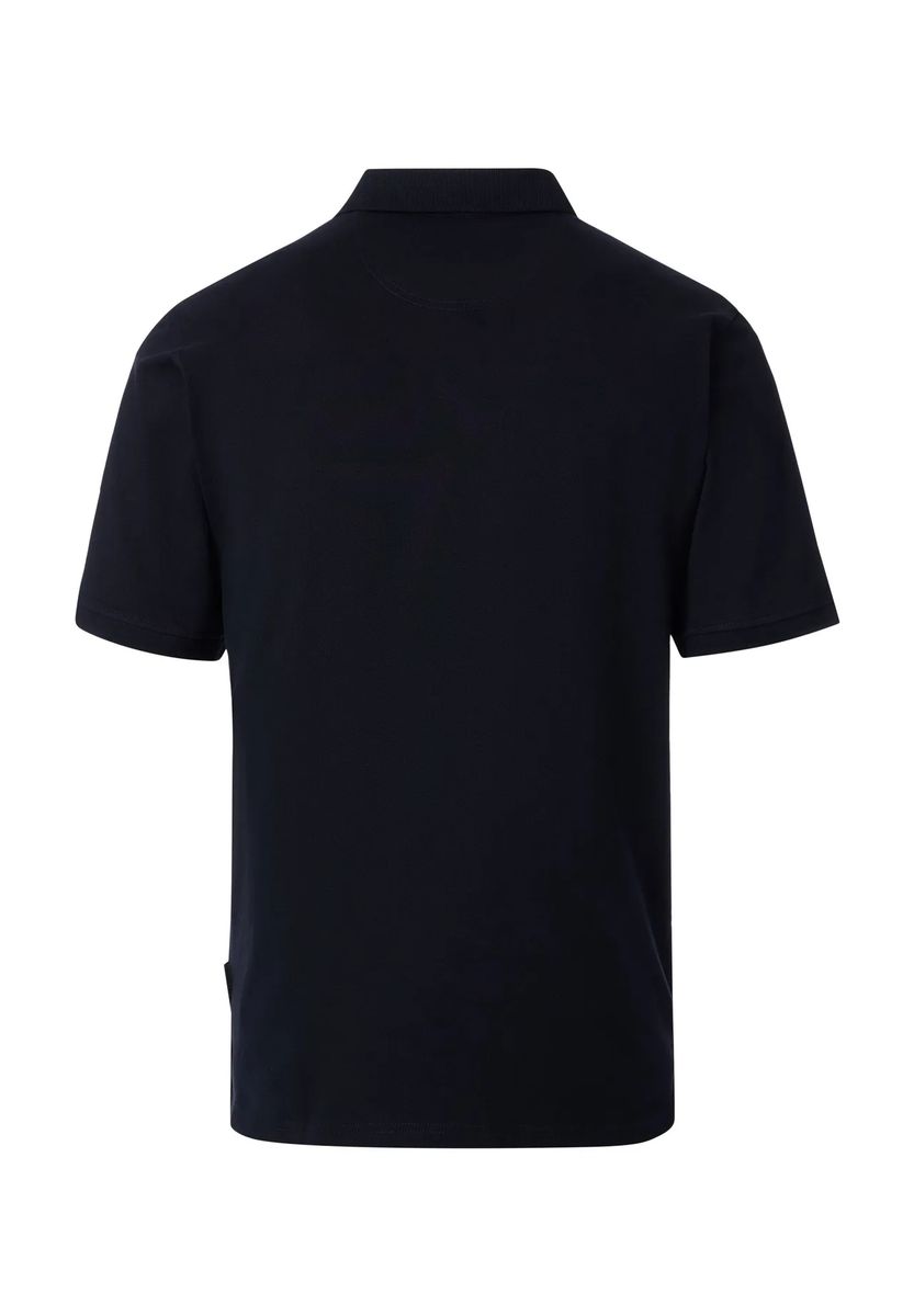 Uni Marineblau Baumwollmischung Poloshirt