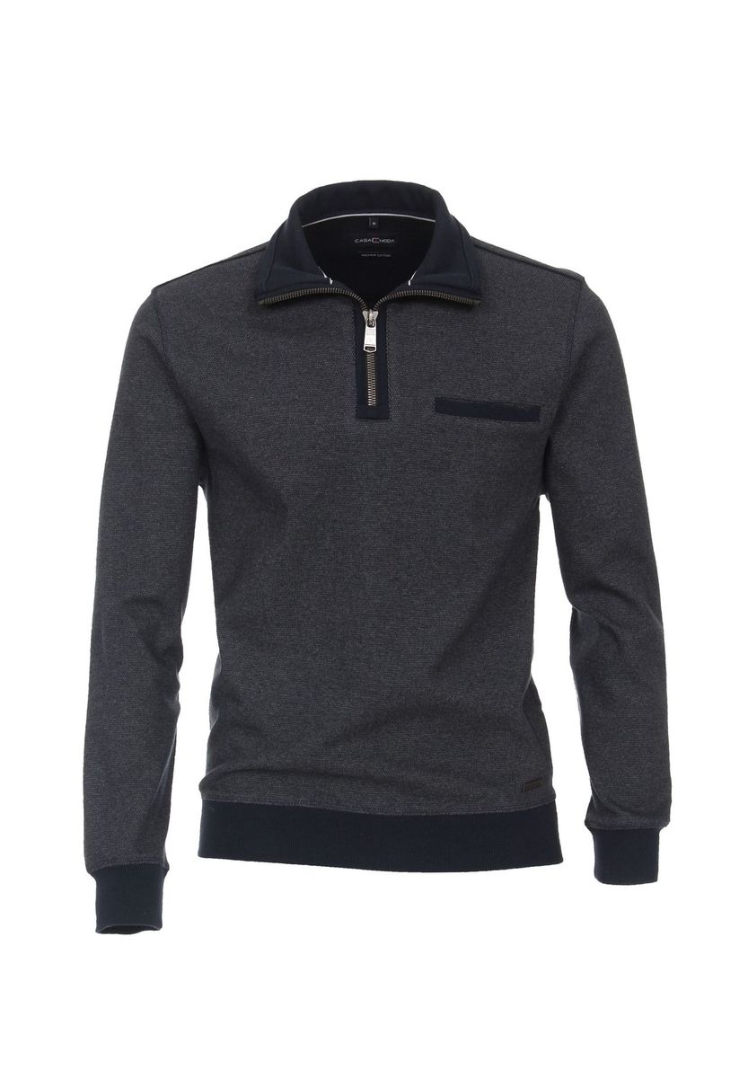 Herren Baumwollmischung Troyer mit Reißverschluss