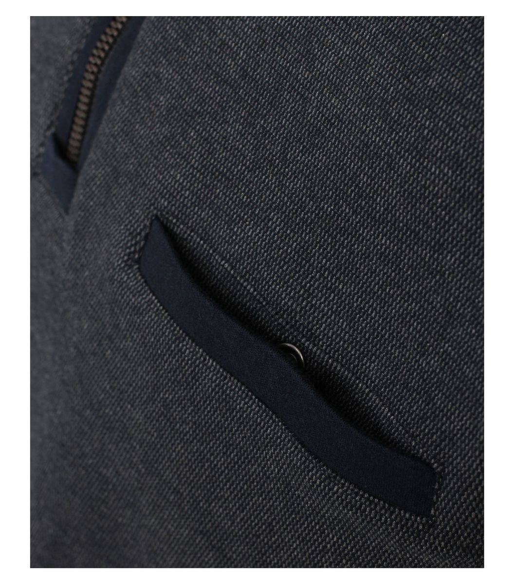 Strukturierter Troyer-Sweatshirt mit Reißverschluss