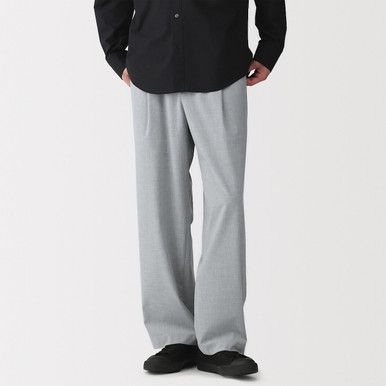 Herren Faltenhose mit weitem Bein, schnelltrocknend