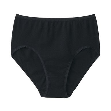 MUJI | Damen Rippen‑High‑Rise‑Slips Hellblau XS