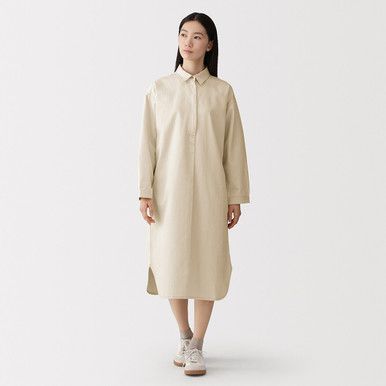 Twill Hemdkleid aus Kapok-Mischgewebe