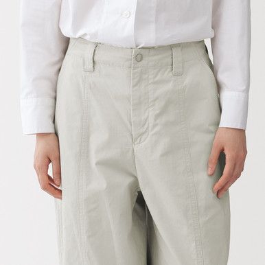 Leichte Baumwoll-Canvas-Hose mit Kordelzug