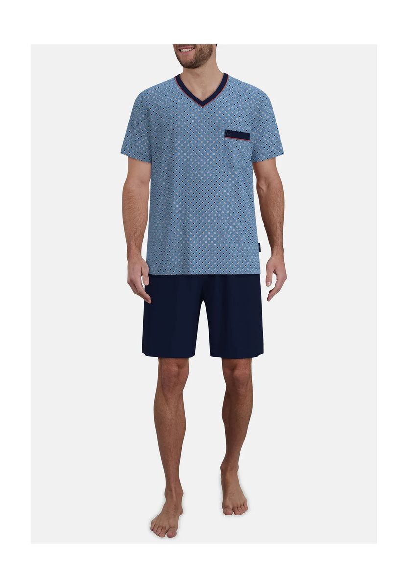 GÖTZBURG Shorty, V-Ausschnitt, für Herren, blau, 48