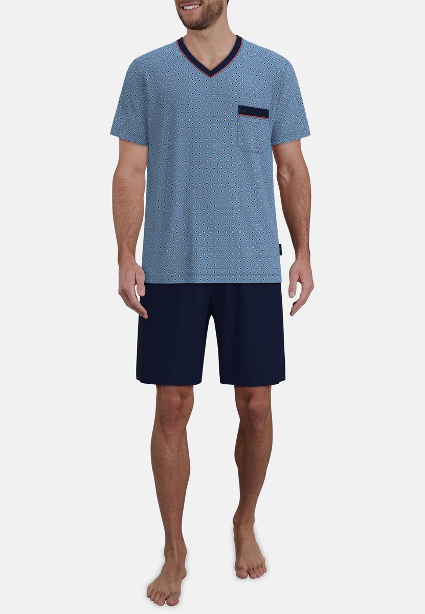 GÖTZBURG Shorty, V-Ausschnitt, für Herren, blau, 48