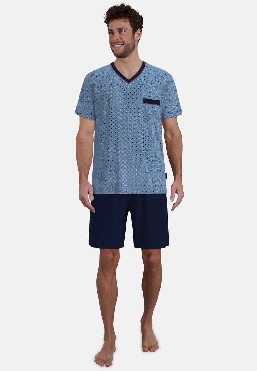 GÖTZBURG Shorty, V-Ausschnitt, für Herren, blau, 48