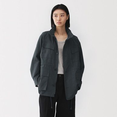 Nylon Feldjacke mit natürlicher Färbung