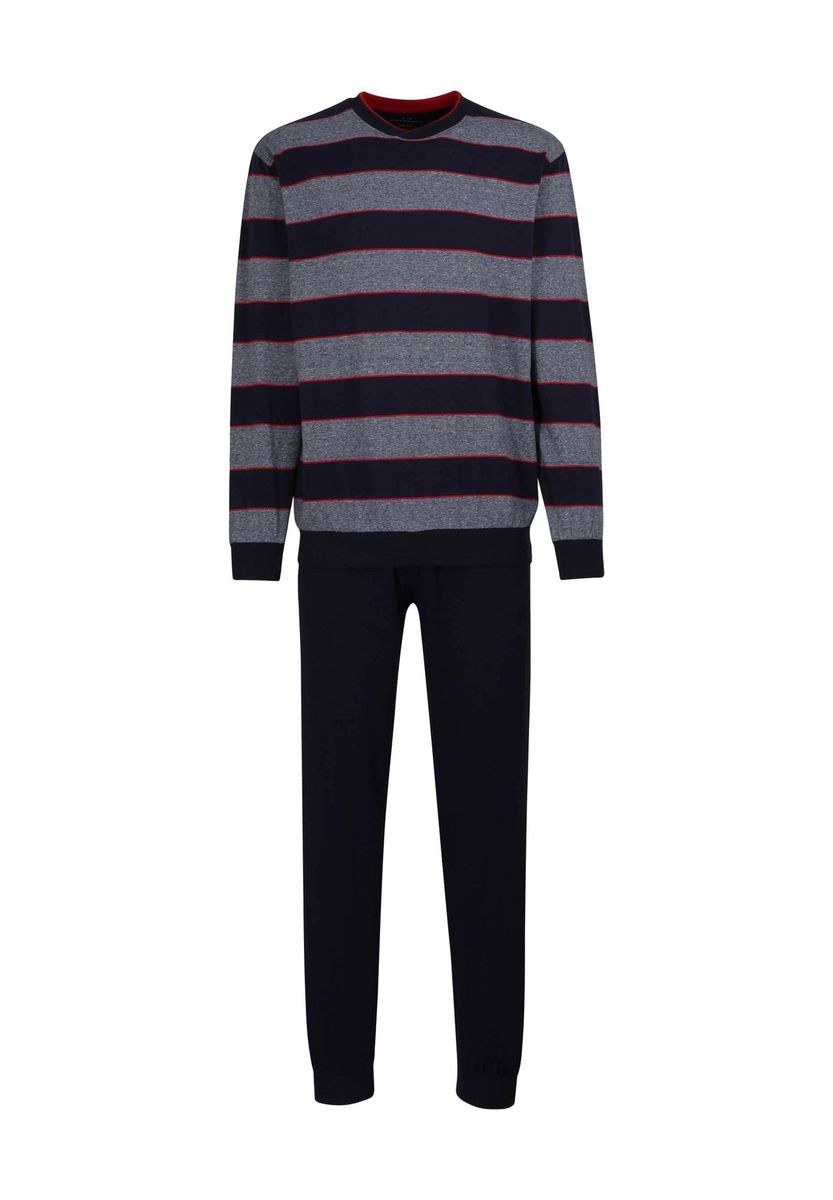 Gestreiftes Langarm Pyjama Set