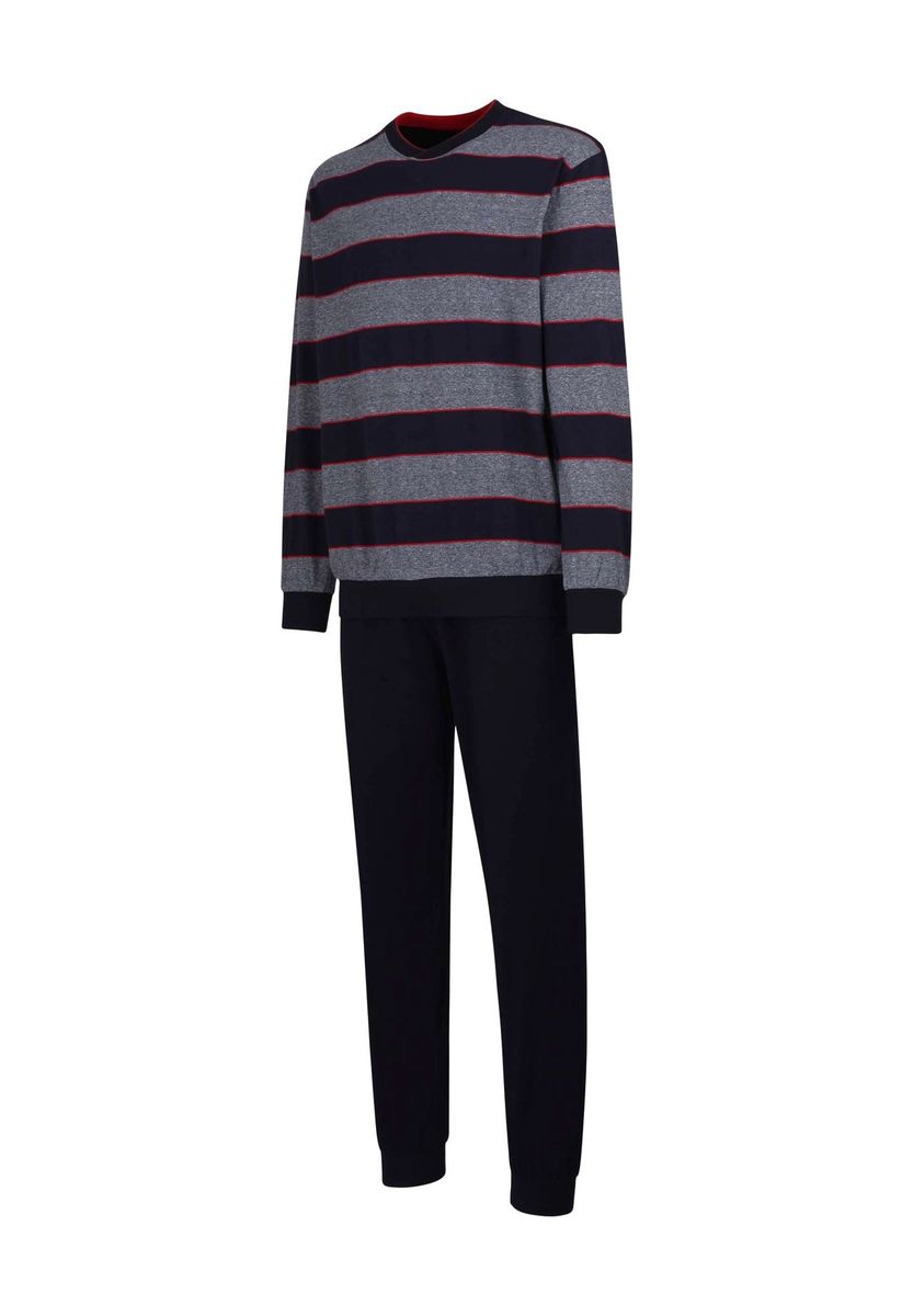 Gestreiftes Langarm Pyjama Set