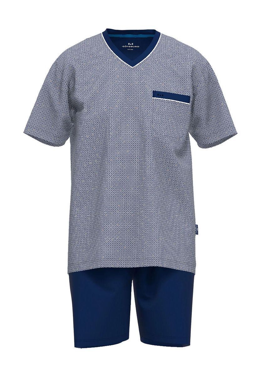 Herren Schlafanzug Set mit Geometrischem Muster