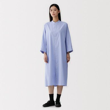 Locker geschnittenes Hemdkleid aus Baumwoll-Popeline