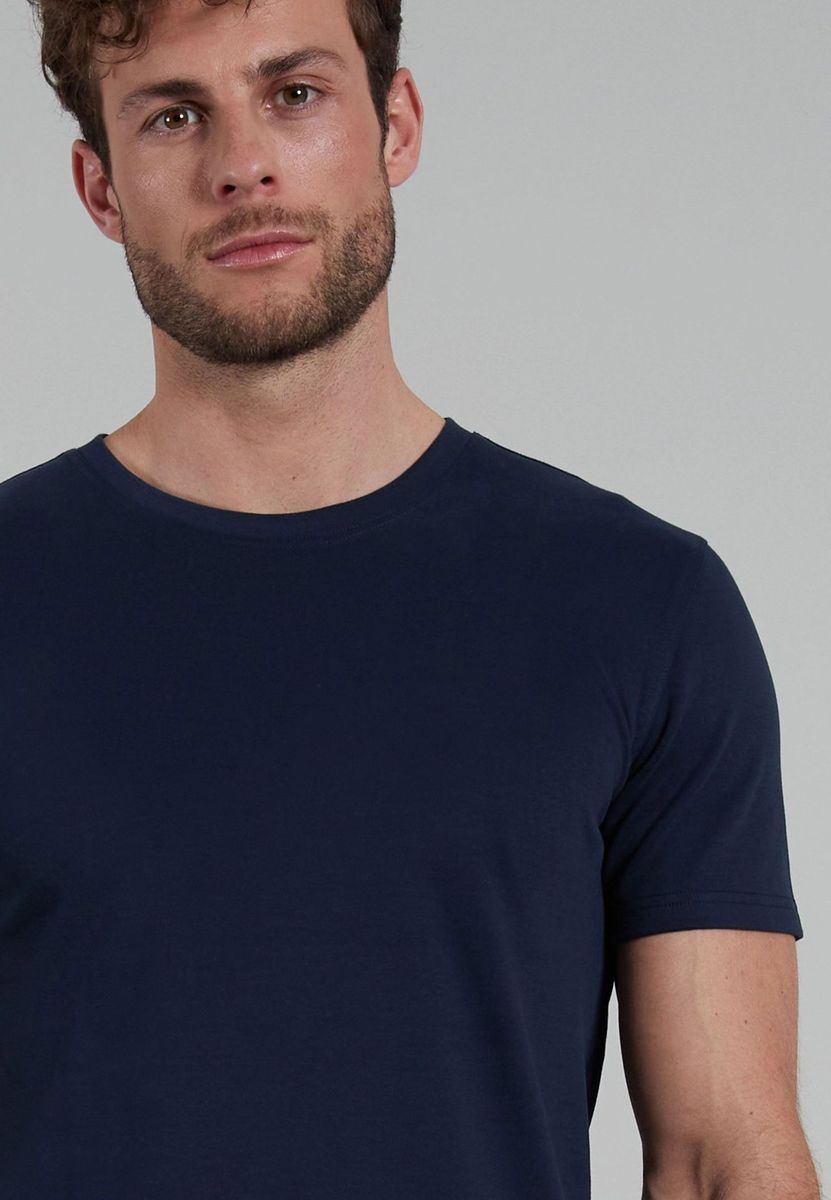 Klassisches Baumwoll-T-Shirt mit Rundhalsausschnitt