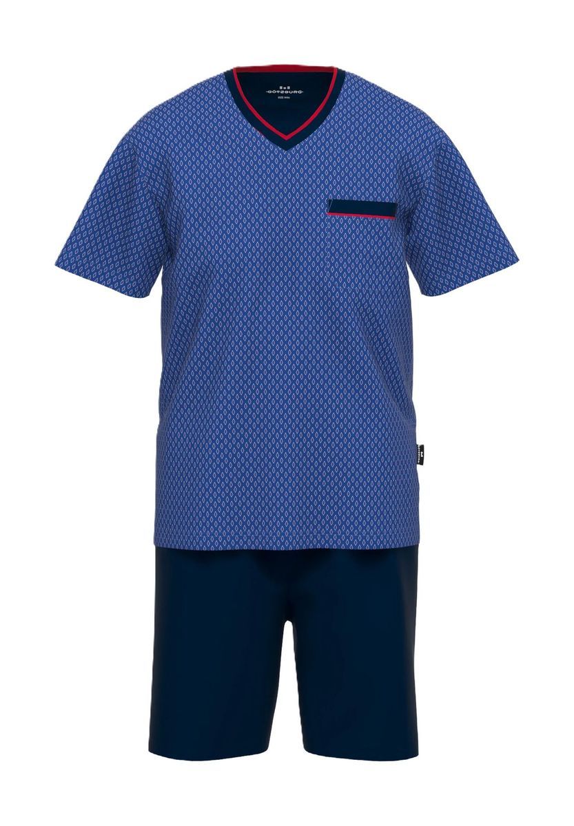 Herren Schlafanzug Set mit Print und Kurzarm