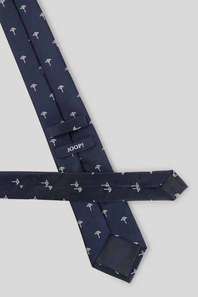JOOP! Marineblaue Seidenkrawatte mit Kornblumenmuster