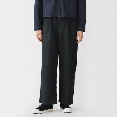 Hose aus Hanf-Mischgewebe mit geradem Bein