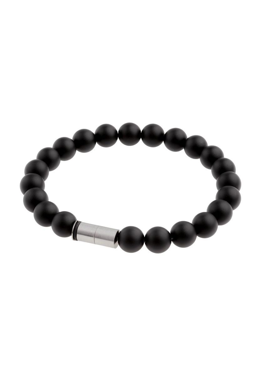 Onyx Armband mit Stahlverschluss