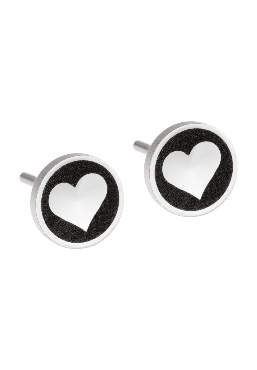 Runde Ohrstecker mit Herzakzent