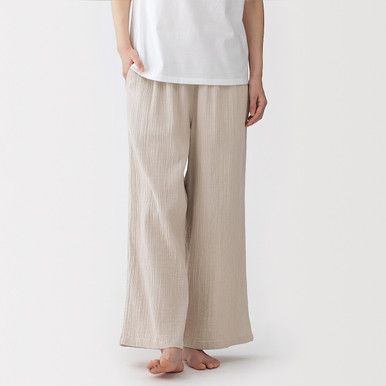 Lockere Loungehose aus Mullgewebe