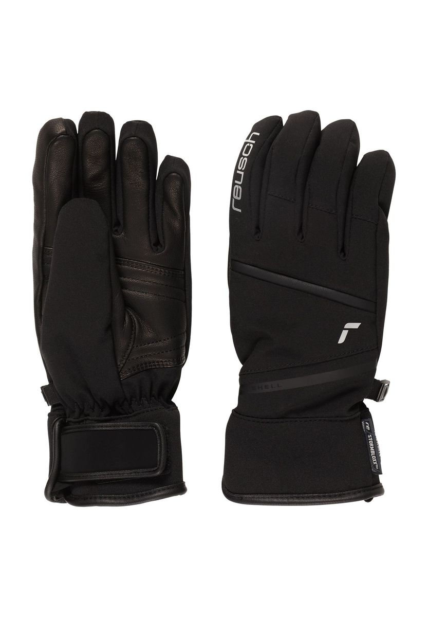 Gefütterte Ski-Handschuhe aus Leder für Damen