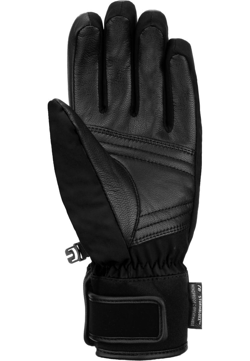 Gefütterte Ski-Handschuhe aus Leder für Damen