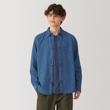 Langärmliges Hemd aus Bio-Denim