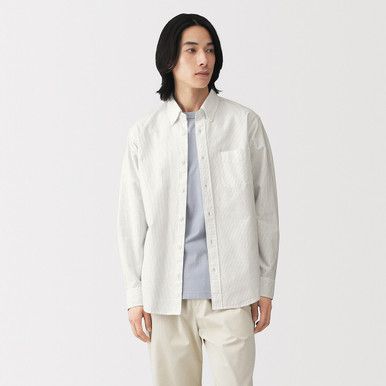 Herren Gewaschenes Oxford-Button-Down-Hemd