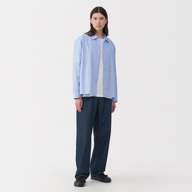 Herrenjeans mit weitem Bein aus Washi-Denim