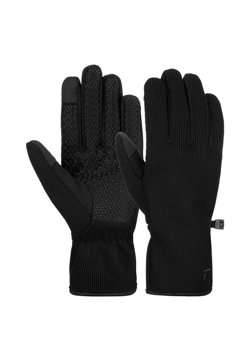 Schwarze Touchscreen-kompatible Winterhandschuhe