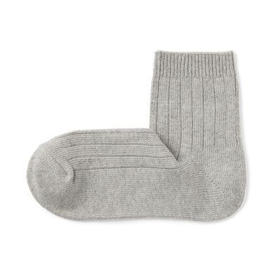 Gerippte Knöchelsocken mit rechtwinkligem Design