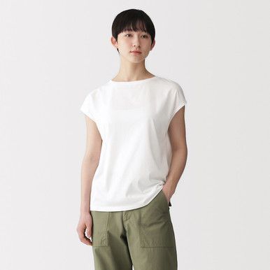 Basic T-Shirt mit lockerer Passform und Flügelärmeln