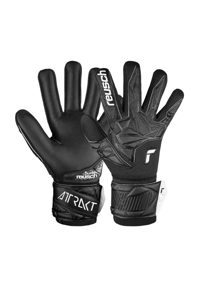 Schwarze Torwarthandschuhe mit Klettverschluss