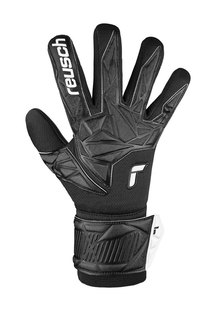 Schwarze Torwarthandschuhe mit Klettverschluss