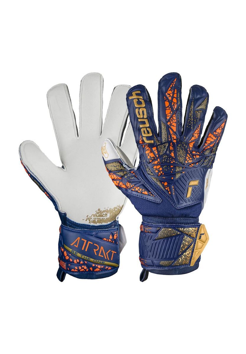 Blaue Torwarthandschuhe mit Griffverschluss