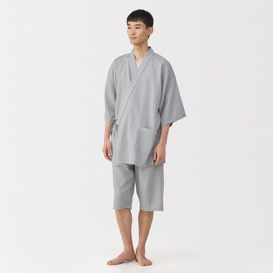 Entspannendes Waffelpiqué Jinbei-Set