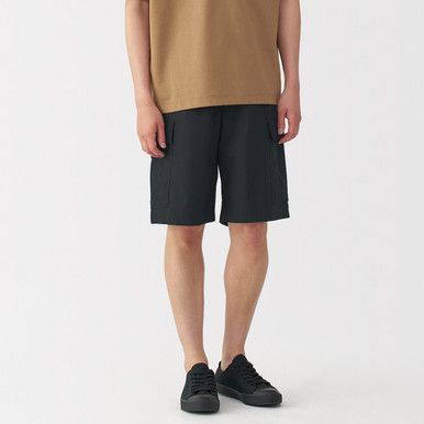 Cargoshorts aus gewaschenem Baumwollmischgewebe