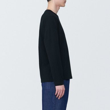 Langarmshirt aus gewaschenem Baumwolljersey