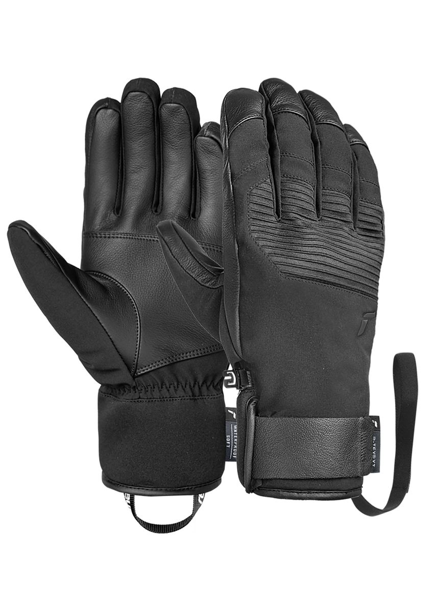 Strapazierfähige Unisex-Skihandschuhe mit Lederhandfläche