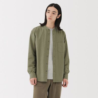 Herren Oxford-Hemd mit Stehkragen