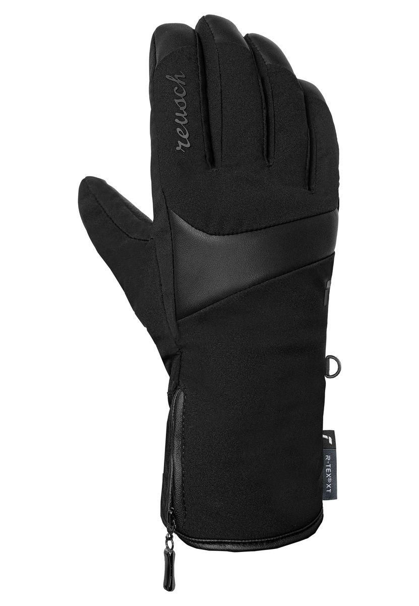 reusch Fingerhandschuhe, winddicht, für Damen, schwarz, 6