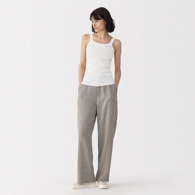 Geripptes Strick-Tanktop aus High-Twist-Baumwolle