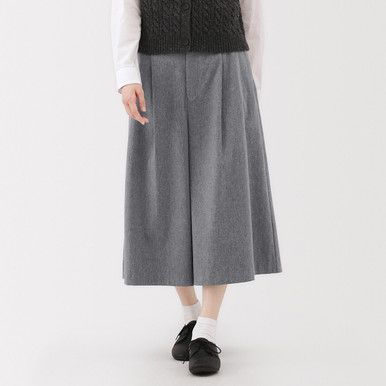 Plissee-Culottes aus gebürsteter Baumwolle