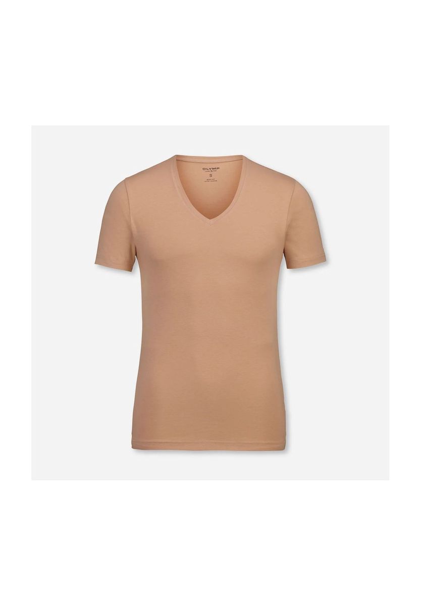 Herren Beige V-Ausschnitt Unterhemd