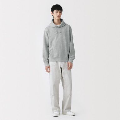 Herren Loopwheel Strick Baumwoll-Hoodie