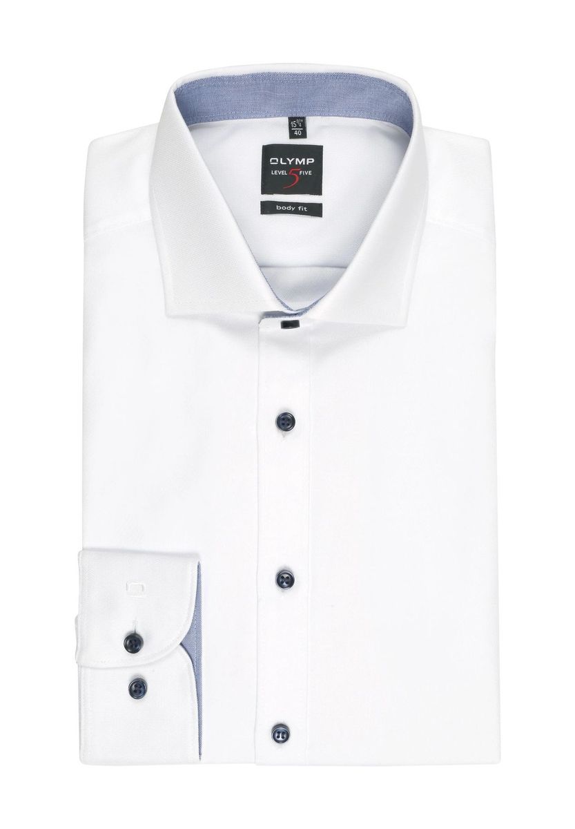 Klassisches Weißes Businesshemd Langarm