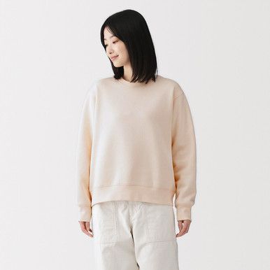 Baumwollmischgewebe Sweatshirt mit Rundhalsausschnitt
