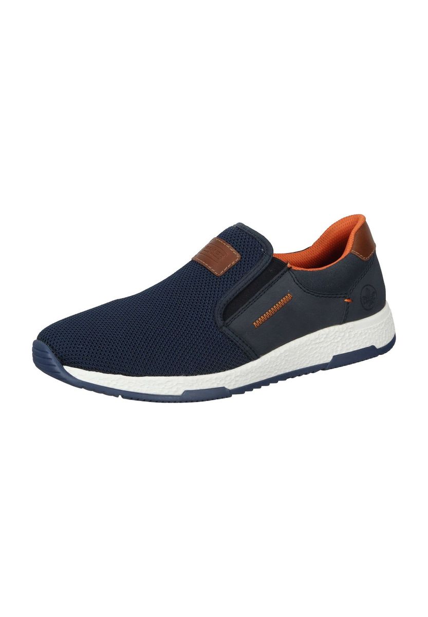 Herren Marineblau Textil Slipper Sneaker