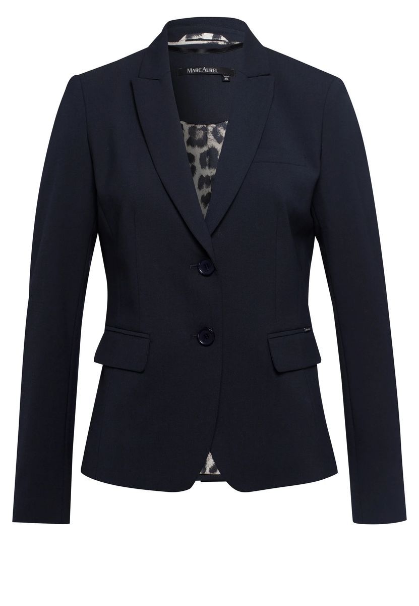 Klassischer Marineblauer Zwei-Knopf-Blazer